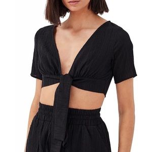 NWT 4th & Reckless Wheatley Tie Front Top